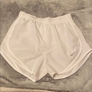 White Nike Running Shorts